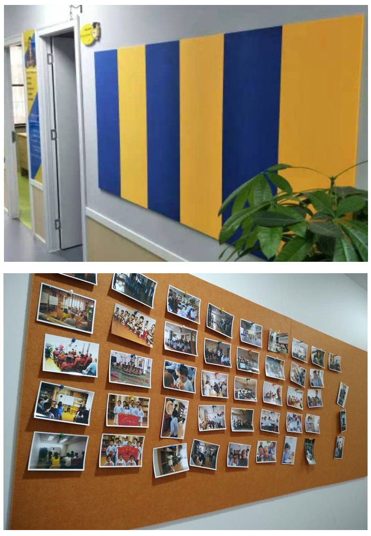 自粘彩色毛毡板墙贴照片墙软木留言板幼儿园作品展示板创意公告栏白色