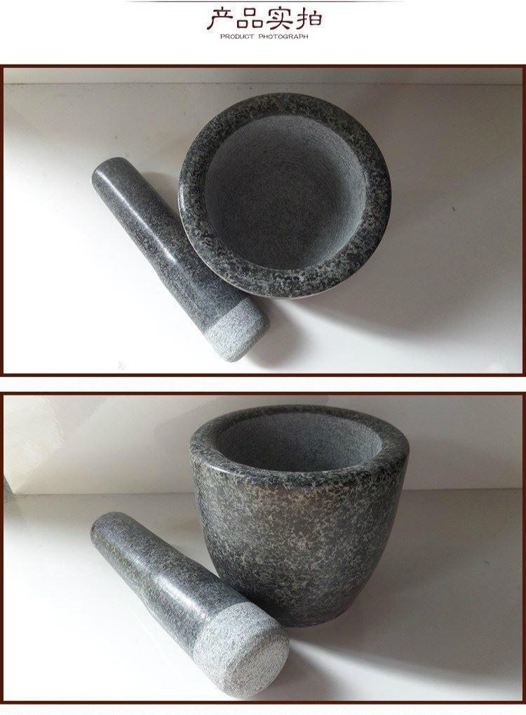 手工青石大号石臼捣糍粑捣蒜器擂钵蒜臼子石窝子石头手工青石大号石臼
