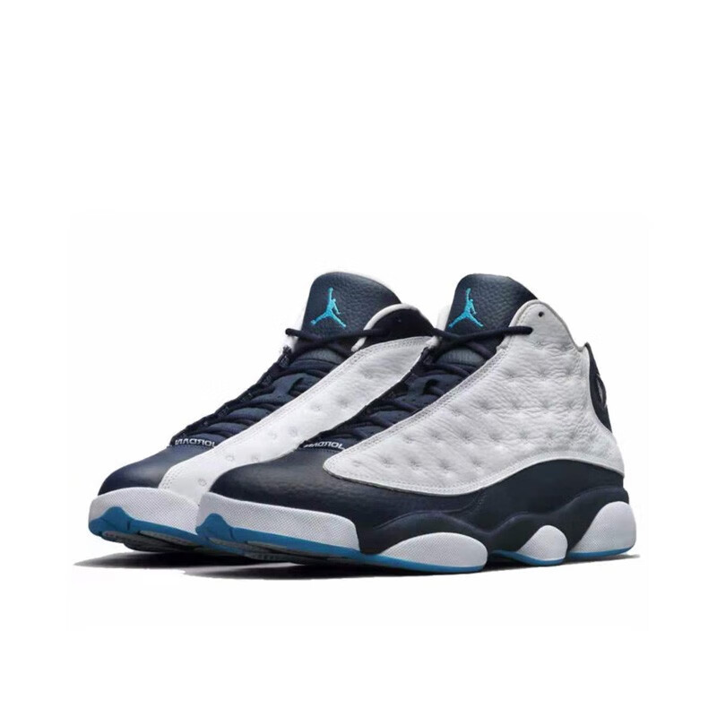 严选好物耐克aj13nikeairjordan13乔13白蓝休闲运动鞋篮球鞋白蓝黑曜