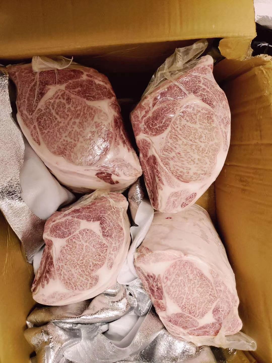 顺丰速运澳洲m12霜降a5和牛松坂雪花牛肉眼肉牛排500g顺丰菲神户安小