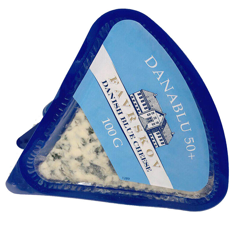 丹麦蓝纹奶酪100g 蓝纹芝士臭三角蓝波干酪 blue cheese 欧柏蓝纹奶酪