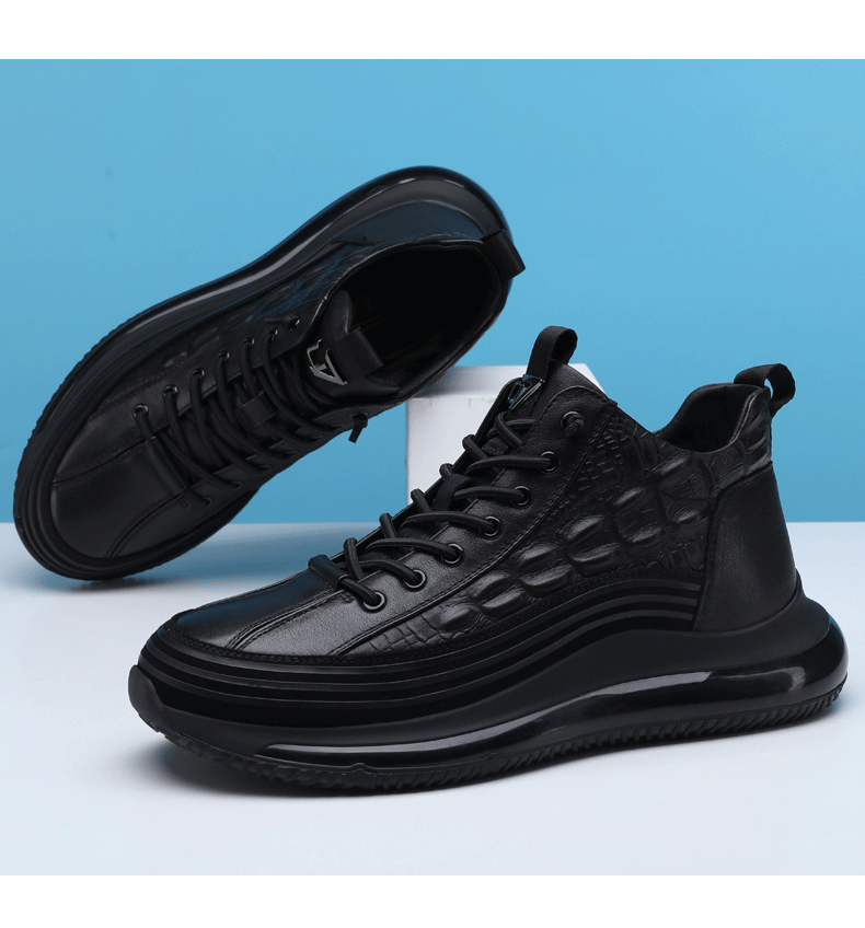 u7品牌男鞋2022新款冬季真皮加绒保暖运动皮鞋男头层牛皮厚底棉鞋男士