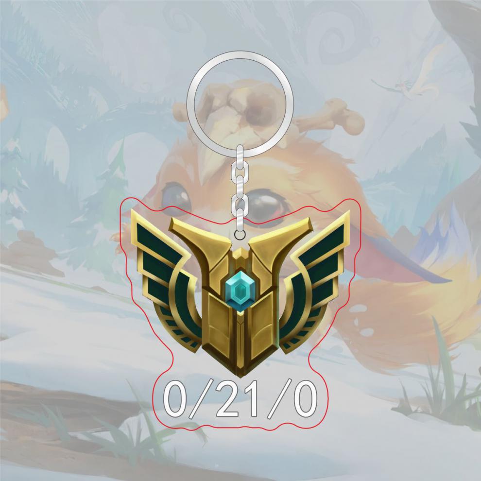 弱爆钥匙扣 恶搞lol表情亚克力7级成就标志挂件亚索狗牌 塞拉斯 -弱爆