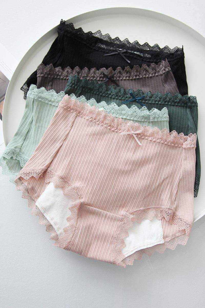 内裤女收腹日系月经卫生裤裆粉红色小内内初中生女士萝莉女子发育期小