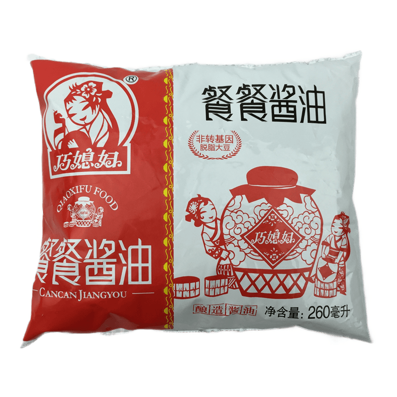 巧媳妇餐餐酱油260ml*8袋装黄豆酱油家用炒菜调馅点蘸海鲜酱油