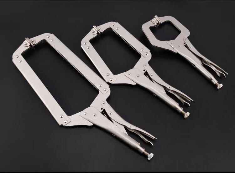 工地木工夹钢管c型压力钳夹钳18寸木工固定钳多功能万用夹管钳sn7908