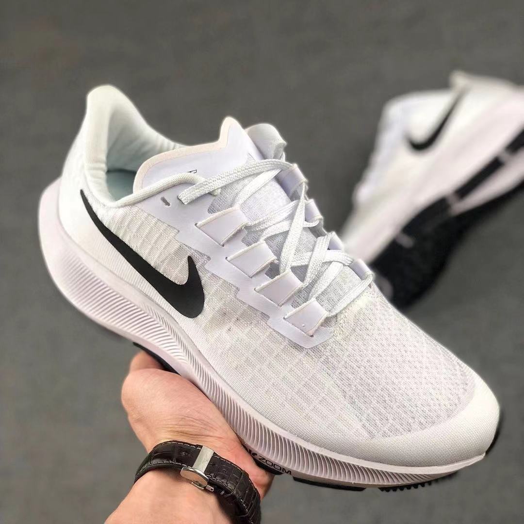 登月37代跑步鞋zoom彩虹飞马网面透气休闲运动男女情侣轻跑鞋 白紫大