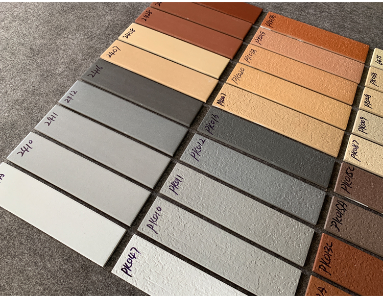 60240乡村外墙瓷砖劈开砖三色砖哑光拉毛平面白色灰色外墙砖624拉毛面