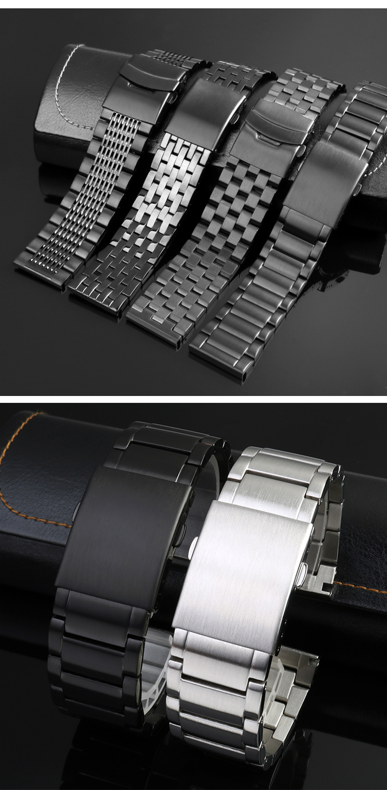 老皮匠适用迪赛表带police精钢男手表带dz7395dz7313diesel大表盘表链