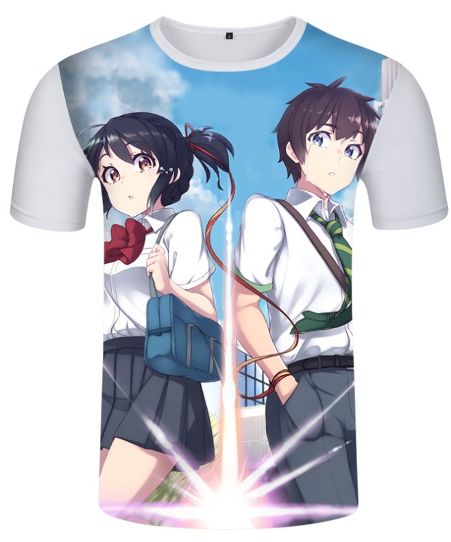 【男t恤你的名字】你的名字同款衣服情侣装男女生日系动漫周边儿童
