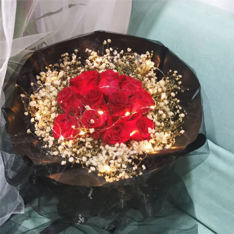 情人节生日礼物玫瑰干花花束送男友送闺蜜女朋友装饰成品现成包好99朵