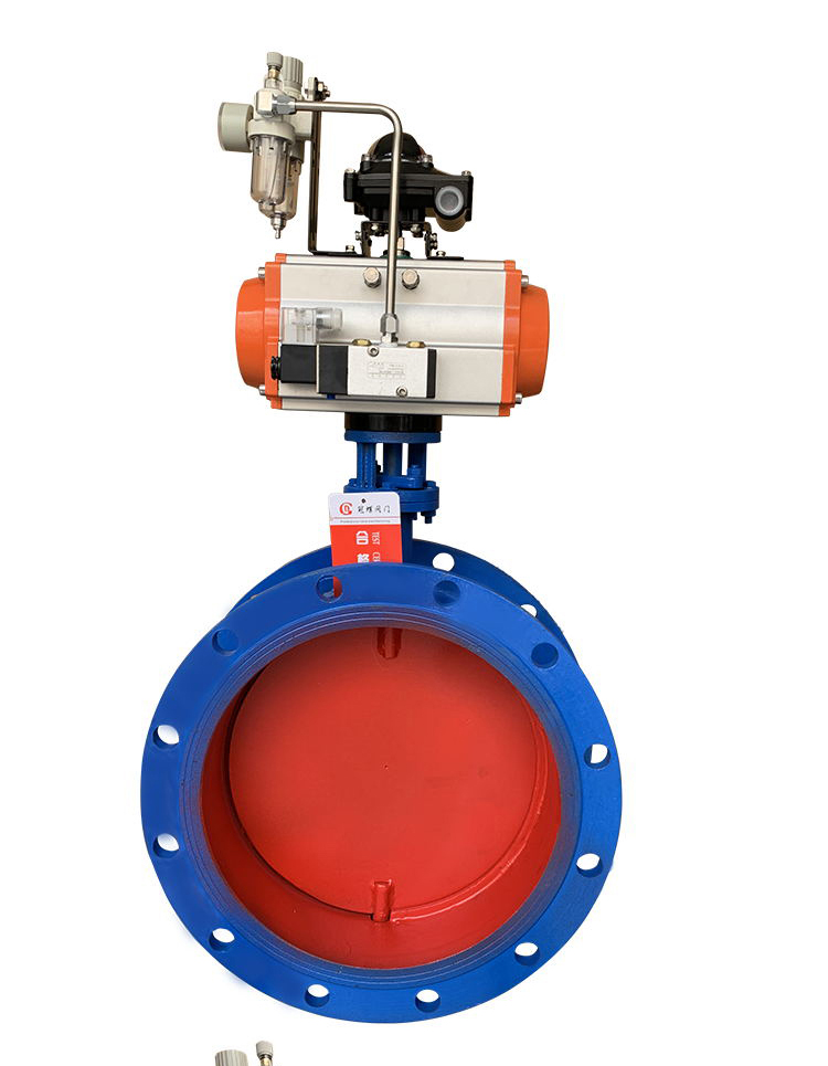 蝶阀法兰d641w-6cp气动风阀高温热风烟气rco除尘废气阀dn at型 碳钢体