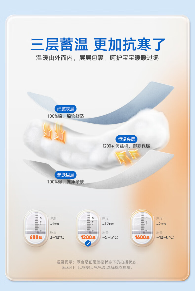 【新年服】aqpa婴儿连体衣秋冬带帽保暖夹棉男女宝宝衣服拜年新 欢乐兔家族 90cm