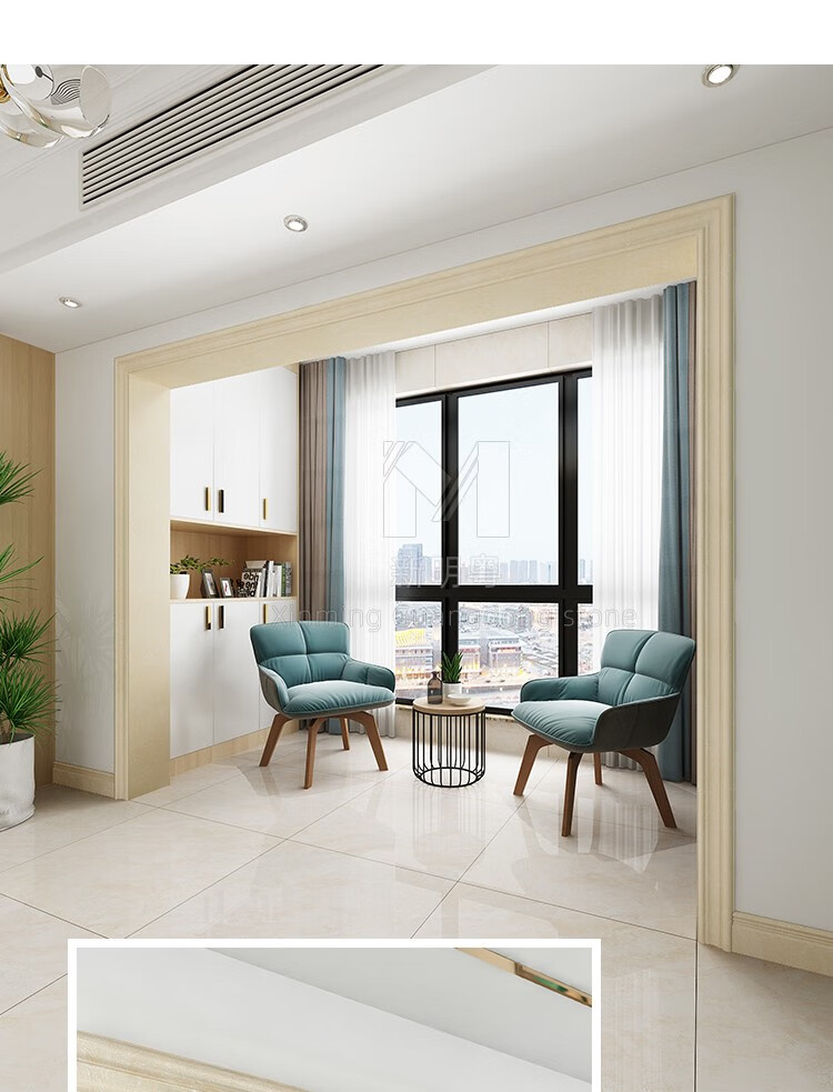 润华年 大理石垭口门套包边铝合金门框石材线条阳台窗套收口人造石