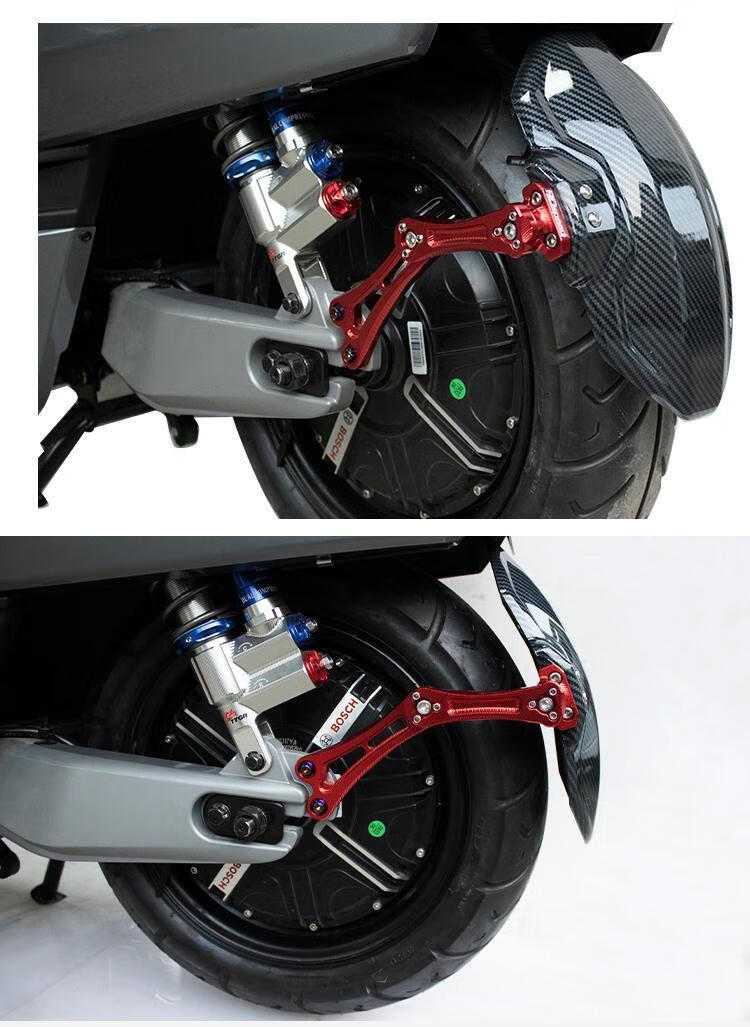 適配電動車後擋泥板通用適用雅迪小猴子m3m5電摩改裝擋水泥瓦後盾加厚