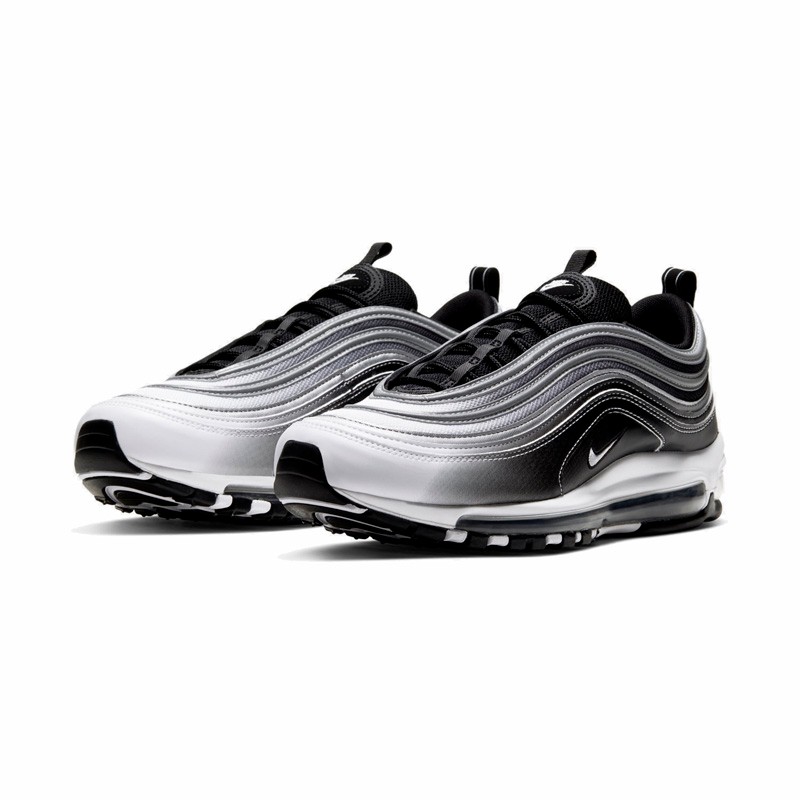 nike耐克airmax97气垫子弹黑白纯白休闲鞋跑步鞋男鞋
