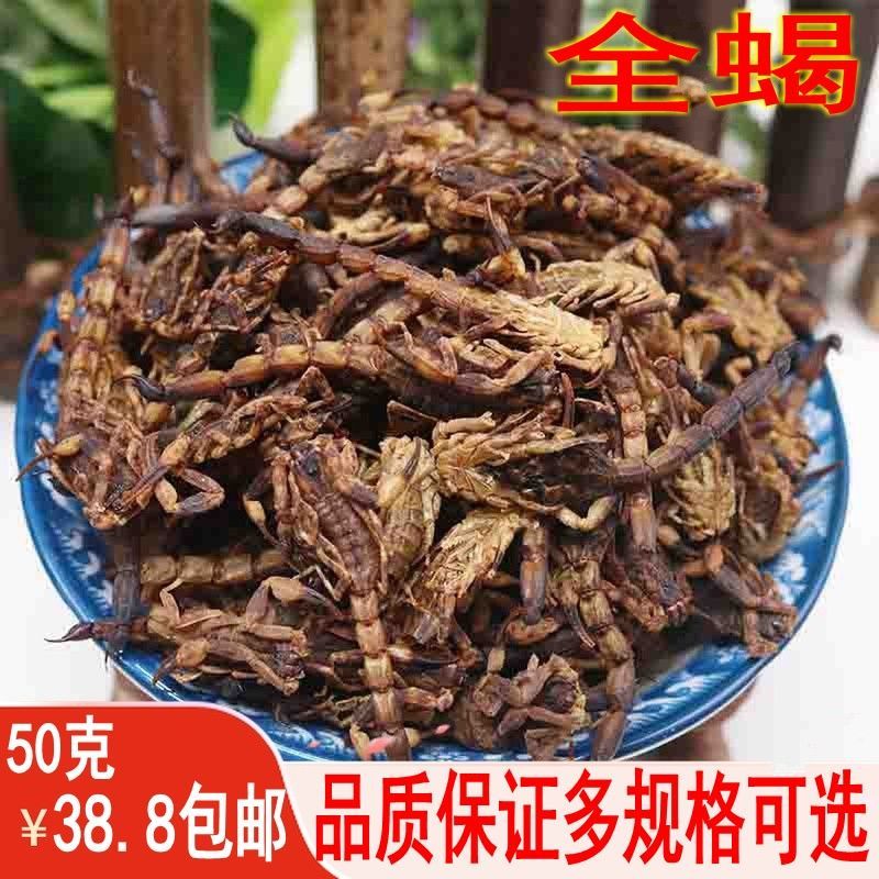全蝎干中药材全虫50g蝎子全干货可磨粉另有清水全虫水蛭蜈蚣全干清水