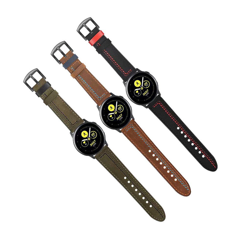 辉敏三星watch3手表真皮表带适用于watch34145mm4246mactive系列棕色
