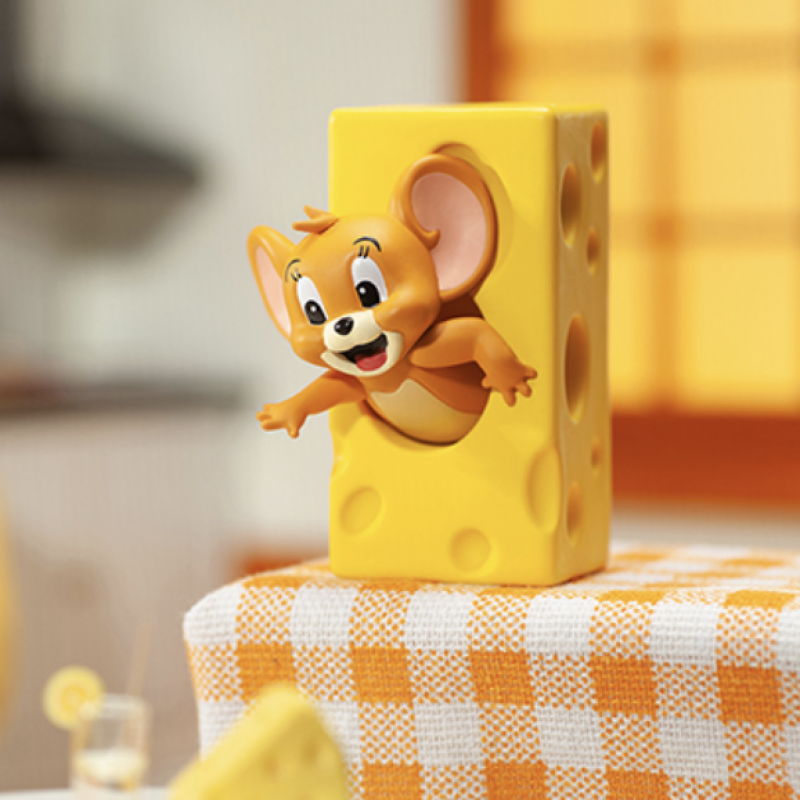 适用于猫和老鼠手办盲盒汤姆杰瑞我爱芝士系列摆件分享芝士jerry 坐垫