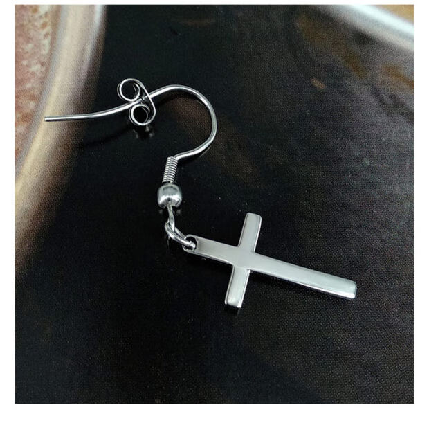 【纪念版】黄家驹纪念品 beyond乐队黄家驹同款十字架耳环耳坠耳圈环