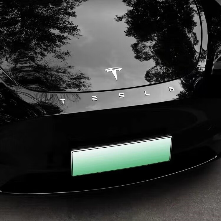 适用于特斯拉model3modely车标贴尾标前标方向盘标志汽车改装配件 浅