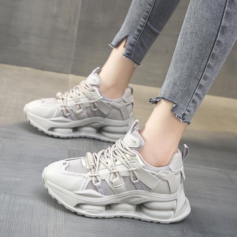 兰切特 【海世船说专享】阿比让时尚休闲厚底韩版百搭老爹鞋女鞋 黑色