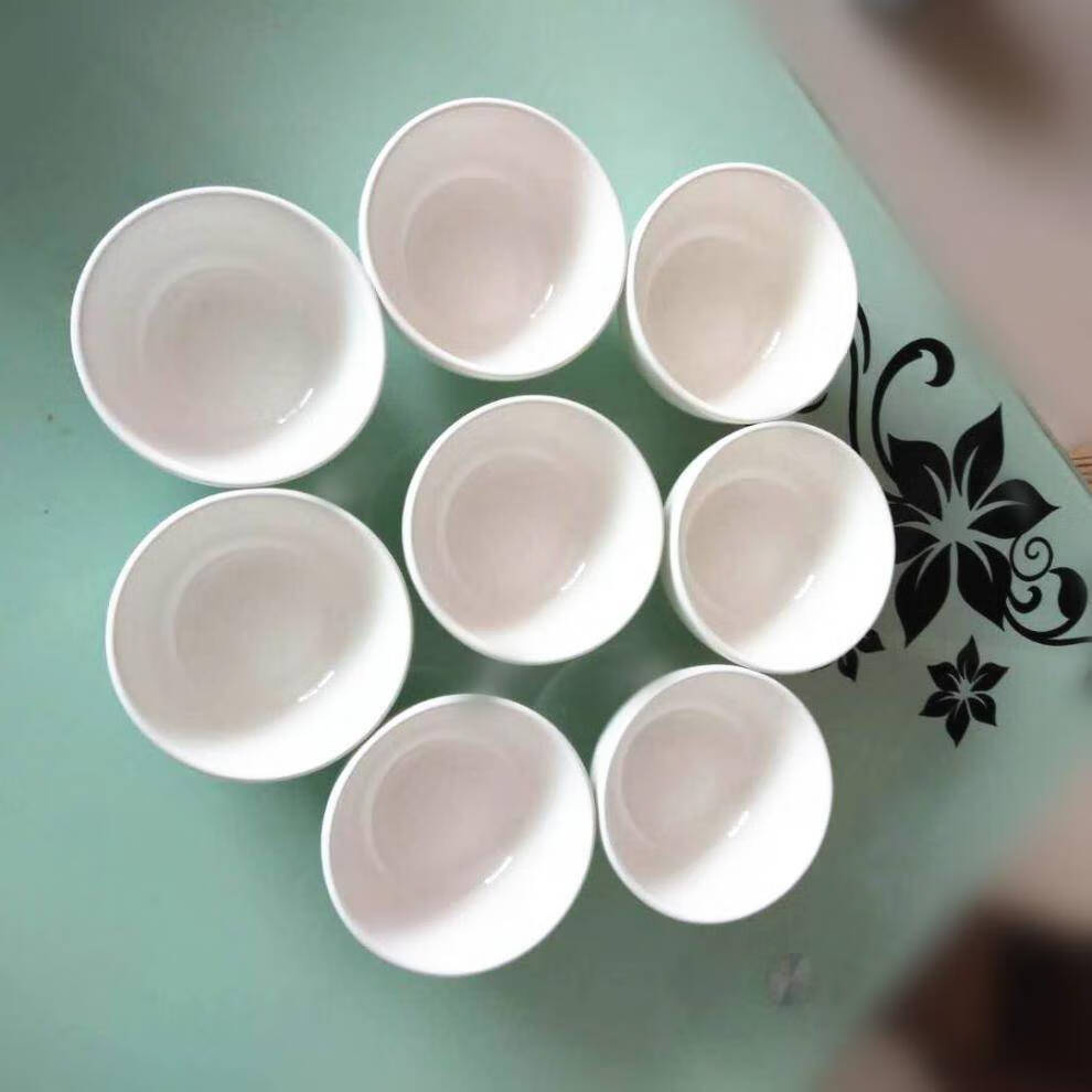 小白碗纯白色加厚米饭碗商用餐厅饭店米饭碗小汤碗商用家用陶瓷碗 5寸