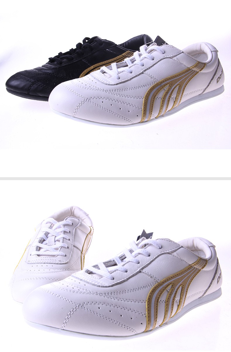 多威新款武术鞋功夫鞋皮太极鞋练功专业比赛考试训练鞋ws2312 黑色 36