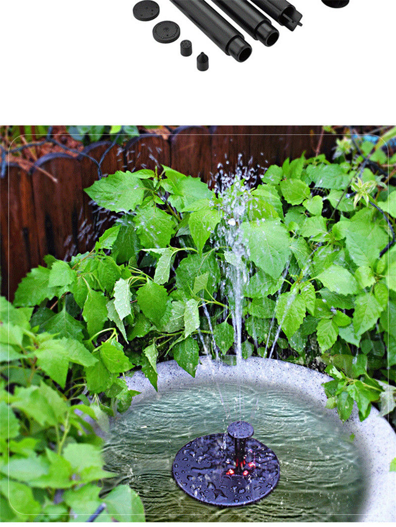 太阳能喷泉自动喷水器七彩庭院鱼池水池家用喷水器户外景观造景循环