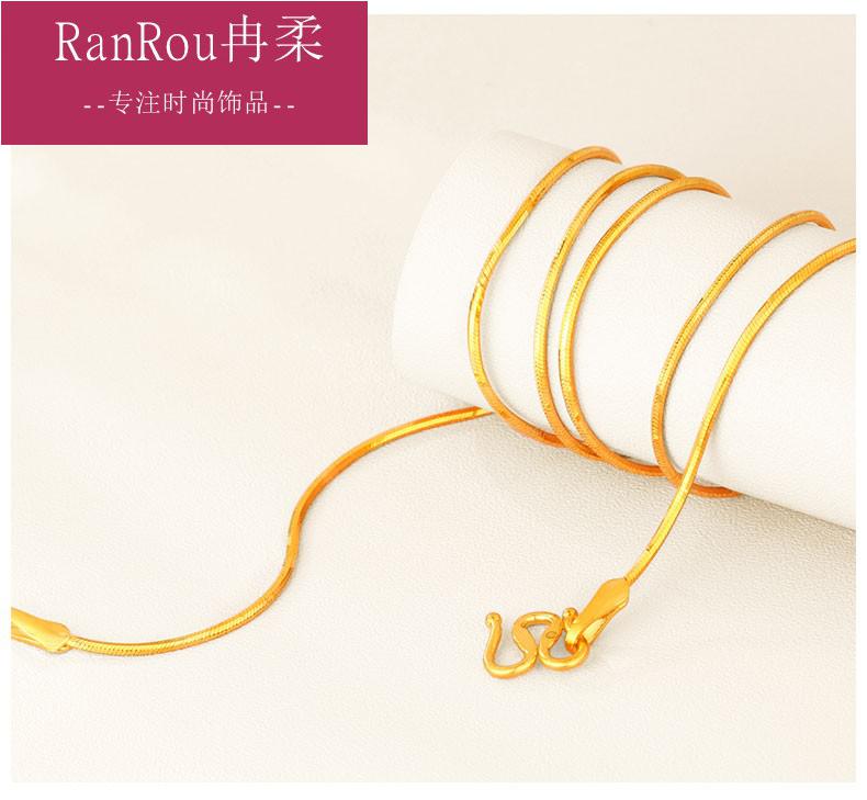 老凤凰老凤凰黄金项链女蛇骨链足金999项链显瘦锁骨链女士金项链情人