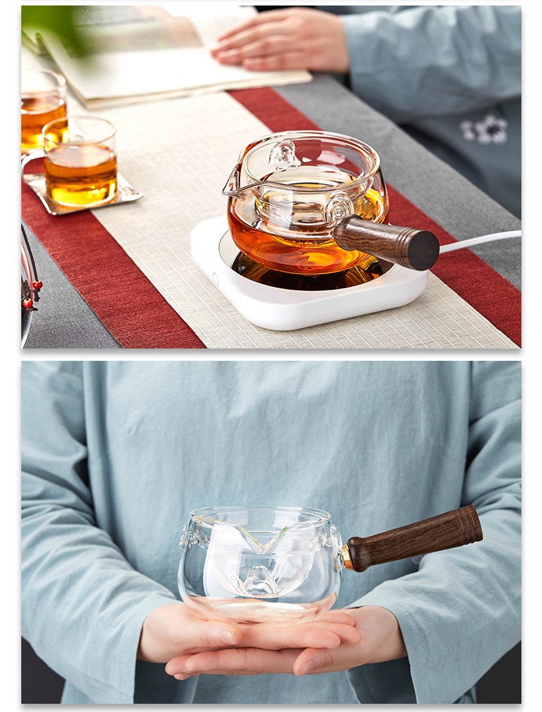 绿昌明玻璃煮茶壶煮茶器加厚耐热玻璃泡茶壶家用功夫茶具逍遥煮茶壶