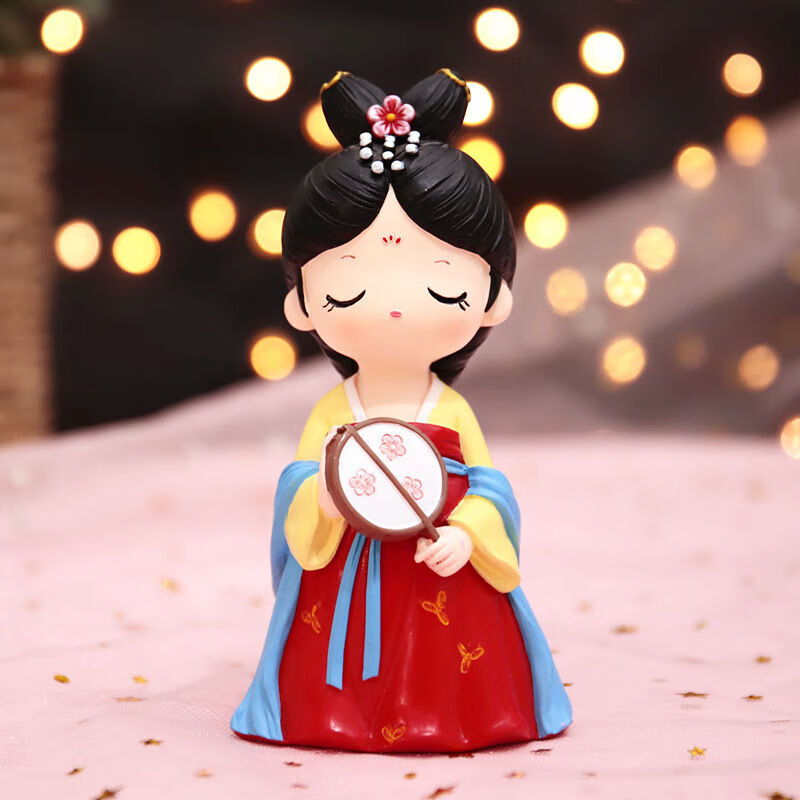 唐小媚少女心小摆件故宫博物院文创纪念品中国风饰品礼物古风娃娃小号