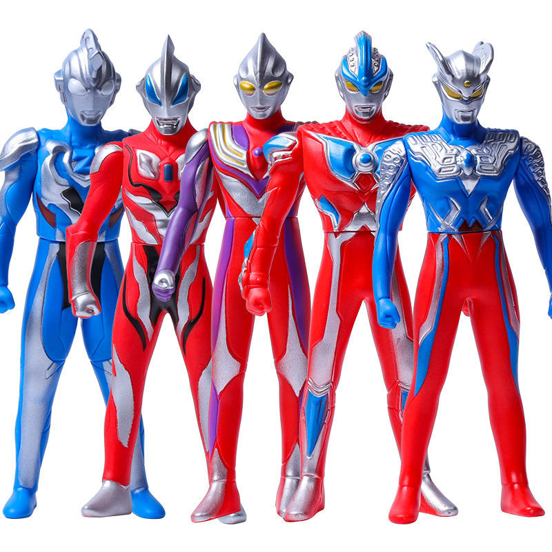 大号软胶奥特曼人偶迪迦捷德银河装甲泰迦赛罗男女孩玩具 系列5款