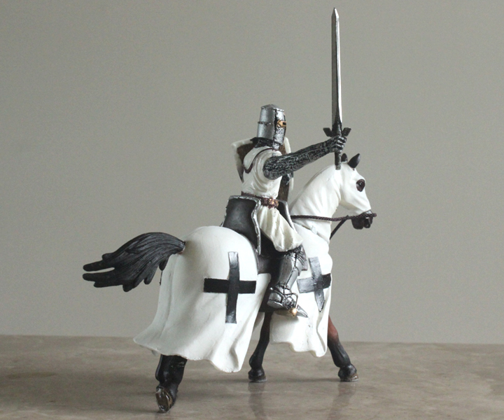 375寸兵人118118古代十字军骑士团之条顿骑士团人马套装条顿罩袍剑骑