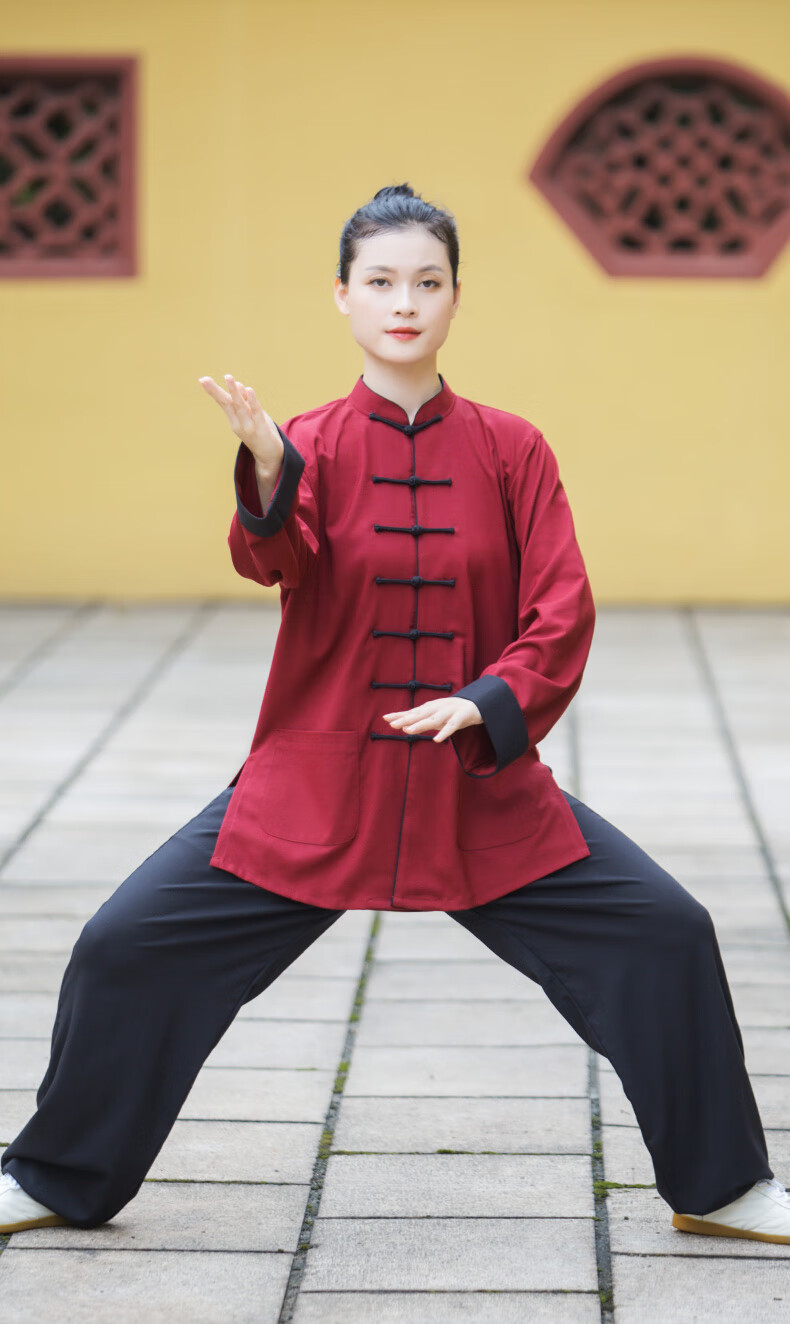 武极堂棉麻太极服女新款飘逸太极拳武术练功服装男中国风春秋冬季劲武