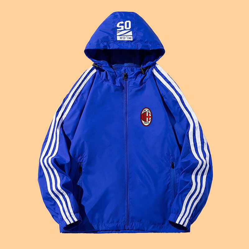 米黛龙(midailong) 欧冠ac米兰夹克运动服外套2022秋冬季休闲防风衣