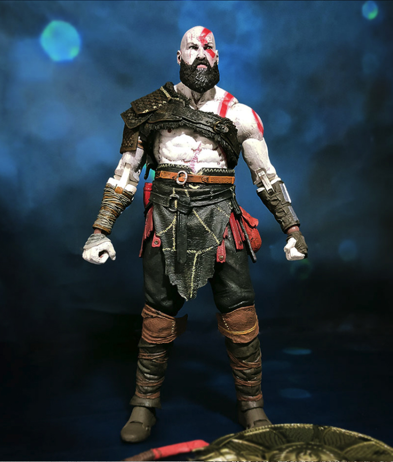 战神4godofwar游戏周边奎托斯奎爷模型人偶玩具公仔摆件可动手办