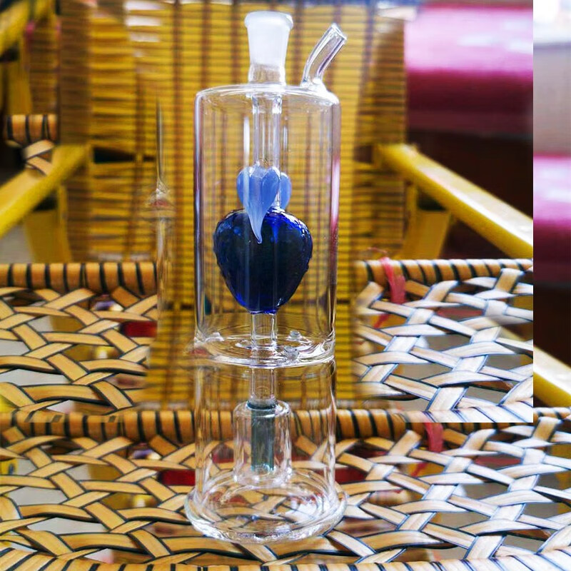 圣爵47草莓两层水烟壶双重过滤玻璃水烟壶水烟壶全套壶壶全套配件