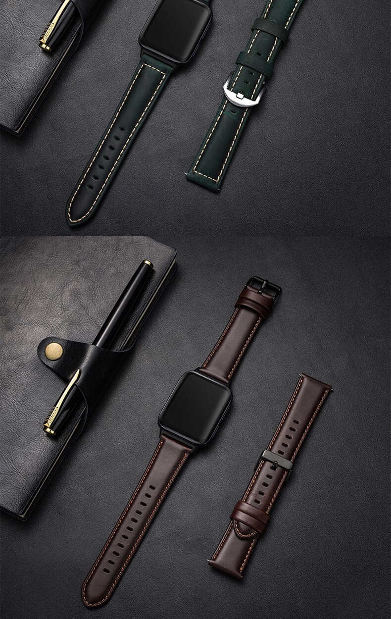 适用oppo watch3 pro复古小牛皮表带2代男款商务46mm替换带1表链官方