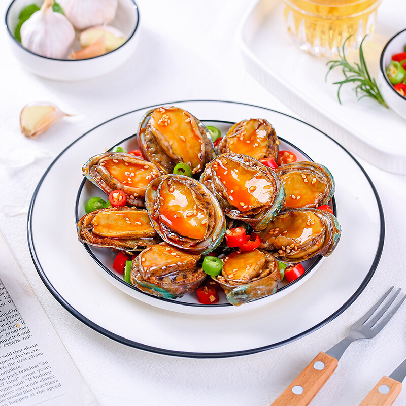 麻辣鲍鱼即食罐头捞汁海鲜佛跳墙香辣冷冻罐装熟食新鲜水产品零食