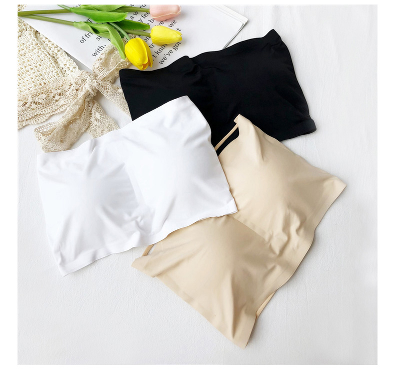 围胸内衣裹胸美背夏天内衣女夏防走光一字冰丝抹胸打底背心上衣短款围