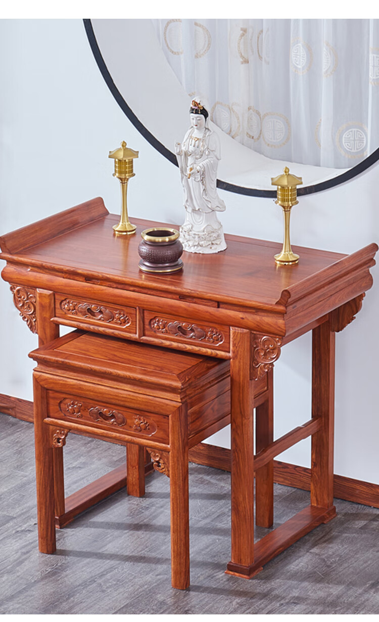 实木供桌佛台家用花梨木财神柜供台中式中堂神台条案刺猬紫檀佛龛108