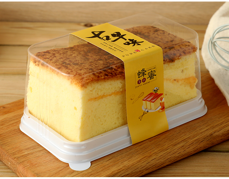 古早味酵果吐司蛋糕包装盒 长方形透明蜂蜜蛋糕盒子 一次性虎皮卷 长