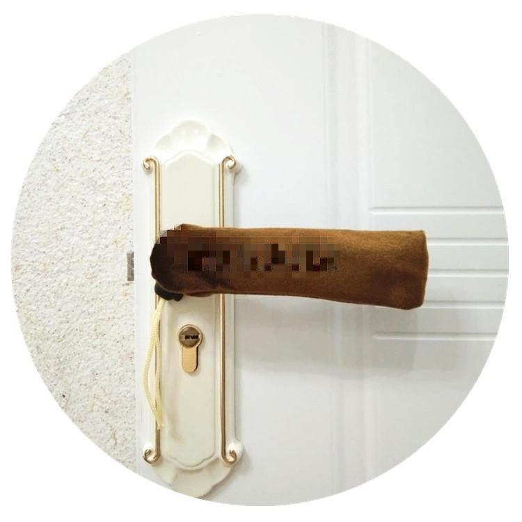 门把套门把手保护套布艺保暖防撞垫入户门把手套门把套拉手套定制香槟