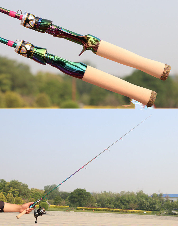 特价炫彩马口路亚竿实心碳素竿稍ul调轻微物白条软新手全套装鱼竿ull