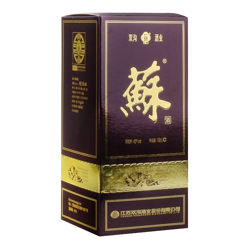 双沟 苏酒 白酒 40.8度 绿苏 整箱480ml*4瓶