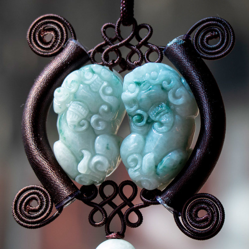 定制翡翠汽车挂件车内挂饰车载玉石貔貅吊坠车用吊饰男女车上装饰品