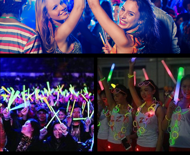 荧光棒儿童玩具发光手环夜光莹光银光棒演唱会气氛道具发光化学棒