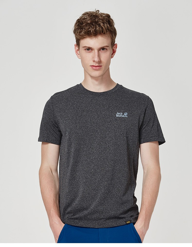 jackwolfskin狼爪官方t恤男春夏新品户外干爽舒适时尚短袖