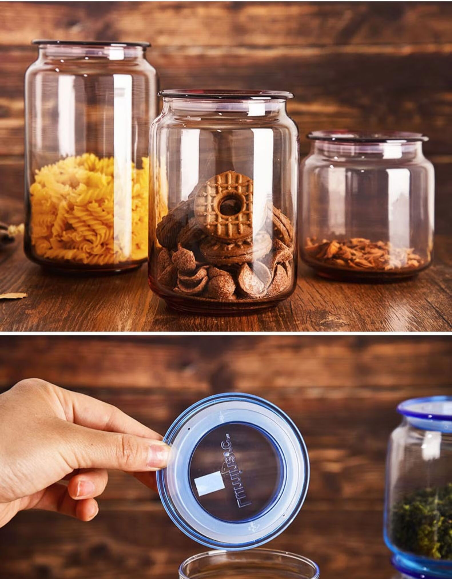 乐美雅密封罐玻璃储物罐玻璃瓶茶叶罐奶粉罐透明干果玻璃罐食品罐